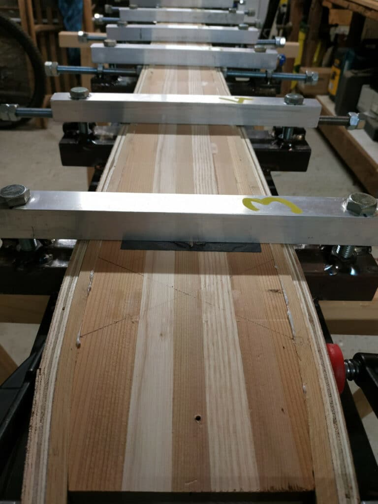 Noyaux ski bois de frêne et de cedar